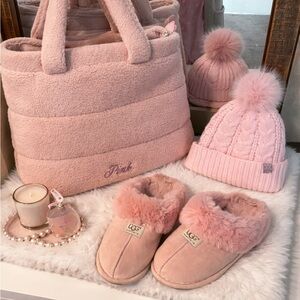 UGG Blush Pink Fluffy Slippers
